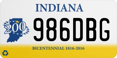 IN license plate 986DBG