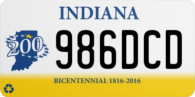 IN license plate 986DCD