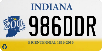 IN license plate 986DDR