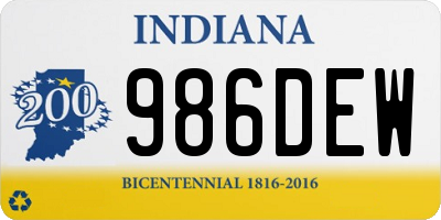 IN license plate 986DEW