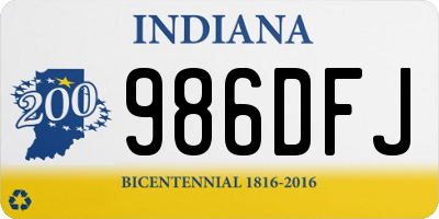 IN license plate 986DFJ