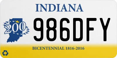 IN license plate 986DFY