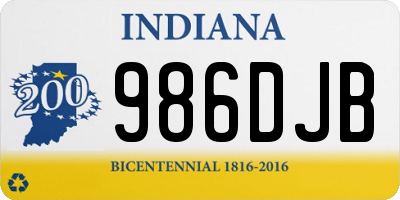 IN license plate 986DJB