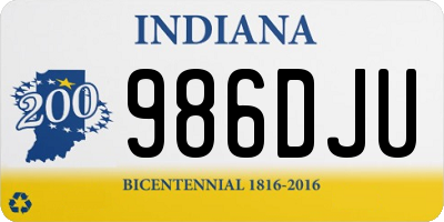 IN license plate 986DJU