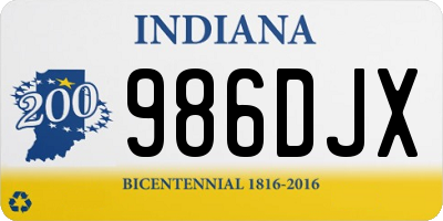 IN license plate 986DJX