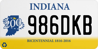 IN license plate 986DKB