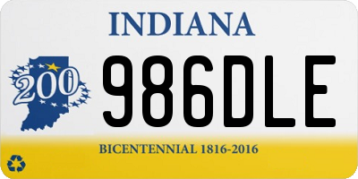IN license plate 986DLE