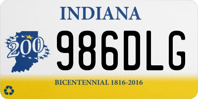 IN license plate 986DLG