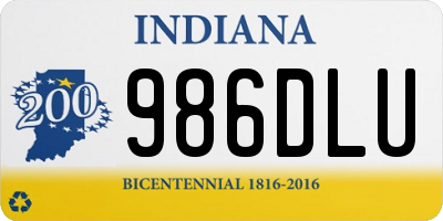 IN license plate 986DLU