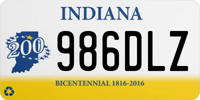 IN license plate 986DLZ