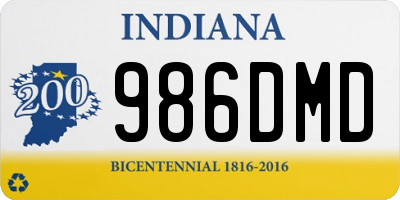 IN license plate 986DMD