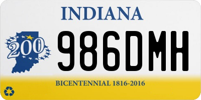 IN license plate 986DMH