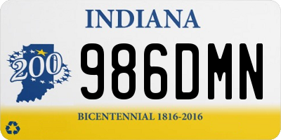 IN license plate 986DMN