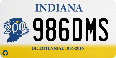 IN license plate 986DMS