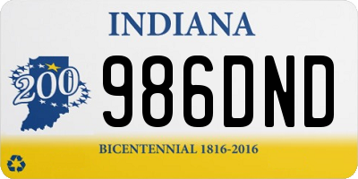 IN license plate 986DND