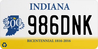 IN license plate 986DNK