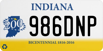 IN license plate 986DNP