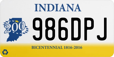 IN license plate 986DPJ