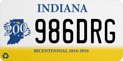 IN license plate 986DRG