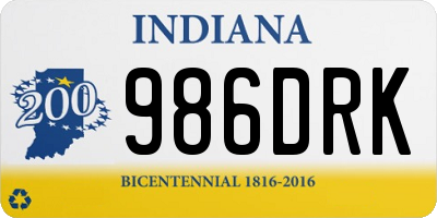 IN license plate 986DRK