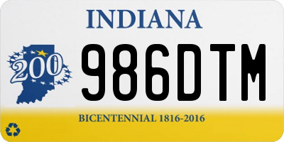 IN license plate 986DTM