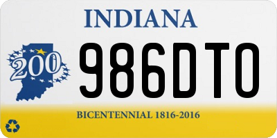 IN license plate 986DTO