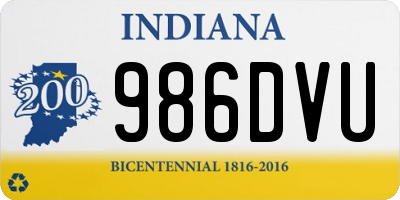 IN license plate 986DVU