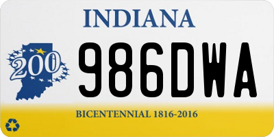 IN license plate 986DWA