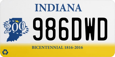 IN license plate 986DWD