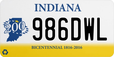 IN license plate 986DWL