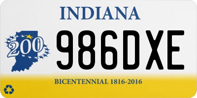 IN license plate 986DXE