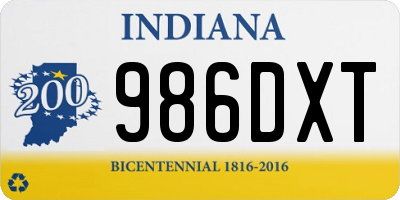 IN license plate 986DXT