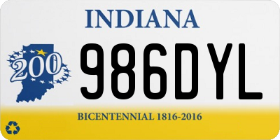 IN license plate 986DYL