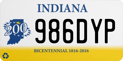 IN license plate 986DYP