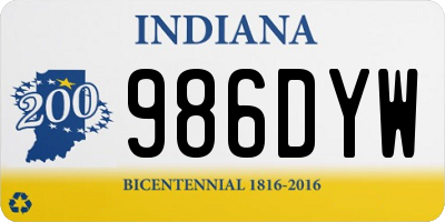 IN license plate 986DYW