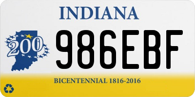 IN license plate 986EBF