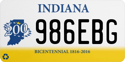 IN license plate 986EBG