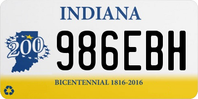 IN license plate 986EBH