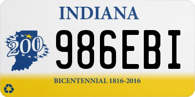 IN license plate 986EBI