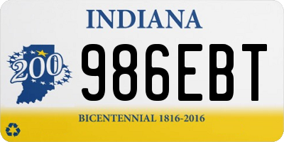 IN license plate 986EBT