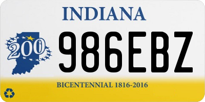 IN license plate 986EBZ