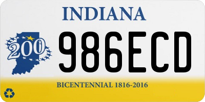 IN license plate 986ECD