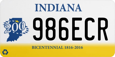 IN license plate 986ECR