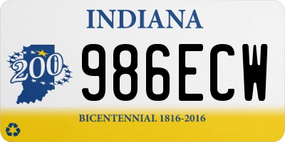 IN license plate 986ECW