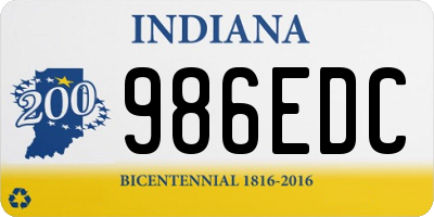 IN license plate 986EDC