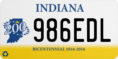 IN license plate 986EDL