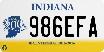 IN license plate 986EFA