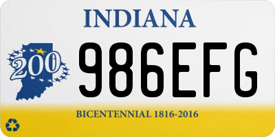 IN license plate 986EFG