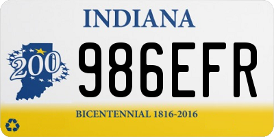 IN license plate 986EFR