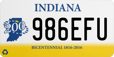 IN license plate 986EFU